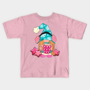 Cute Gnome with Hot Cocoa Kids T-Shirt